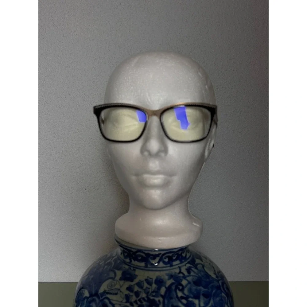 GX Studio Gwen Stefani GX035‎ Brown Square Eyeglass Frames 52-17-135 Rx